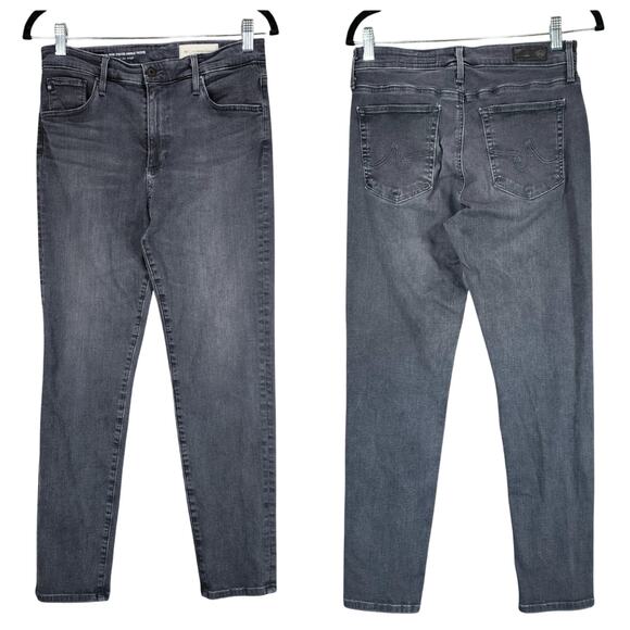 Anthropologie Adriano Goldscmeid Jean 30P Women High Rise Stevie Ankle Slim Gray - Picture 1 of 12